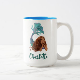 Dreamy Mermaid Ariel Art Two-Tone Coffee Mug