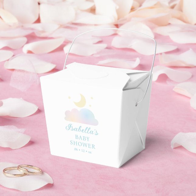 Dreamy Moon and Stars Cloud Nine Baby Shower Favor Box (Wedding)