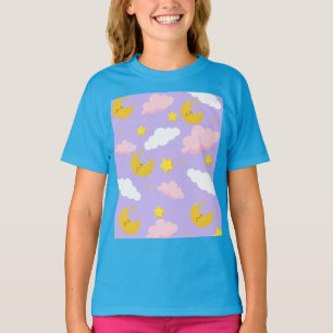 Dreamy Moon Clouds & Stars Night Sky T-Shirt