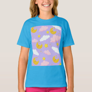 Dreamy Moon Clouds & Stars Night Sky T-Shirt