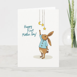 Dreamy Mothers Day Stars Rabbit Card