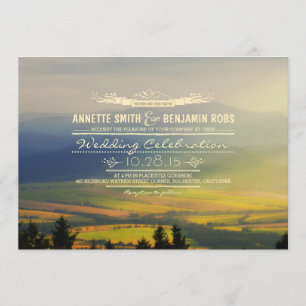 Dreamy Mountains Wedding Invitations