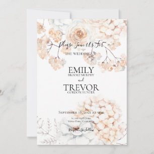 Dreamy Natural Cream Faire-part de mariage