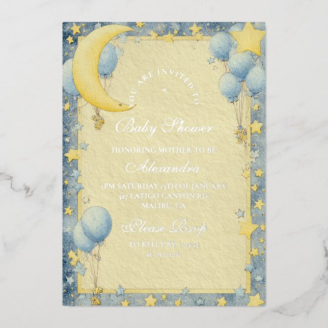 Dreamy Night Sky Baby Shower (Front)