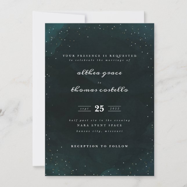 Dreamy Night Sky Invitation (Front)