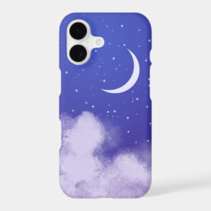 Dreamy Night Sky with Crescent Moon