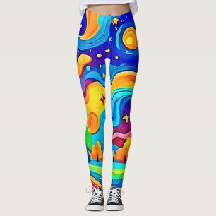 Dreamy Night: Starry Landscape Leggings