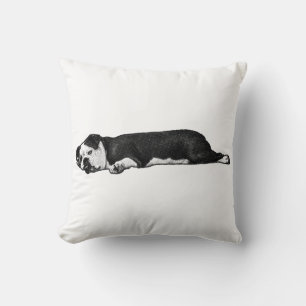 Dreamy Nook Bulldog Throw Pillow