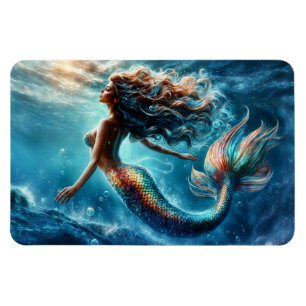 Dreamy ocean mermaid girl fantasy creature magnet
