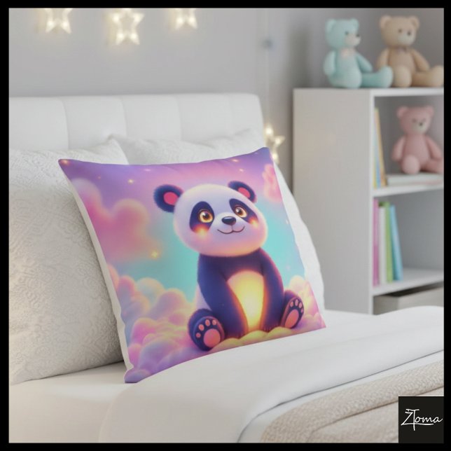  Dreamy Panda Haven Throw Pillow (Creator Uploaded)