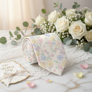 Dreamy Pastel Blossom Tie