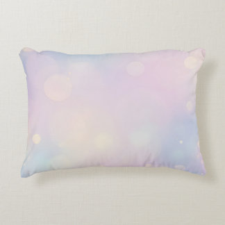 Dreamy Pastel Bokeh Background Accent Pillow