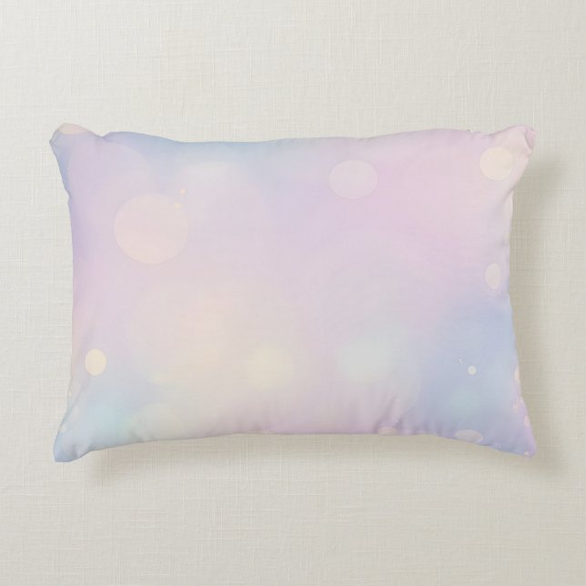 Dreamy Pastel Bokeh Background Accent Pillow (Front)