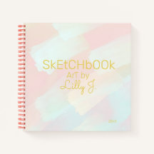 Dreamy Pastel Brushstrokes Personal Sketchbook