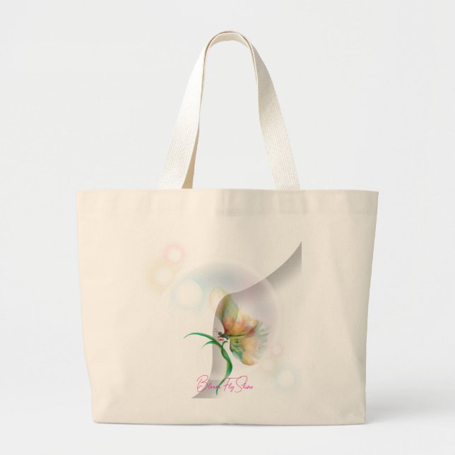 Dreamy Pastel Butterfly Abstract tote bag  (Front)