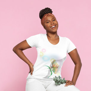 Dreamy Pastel Butterfly Abstrait T-shirt