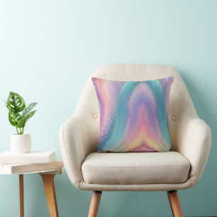 Dreamy Pastel Galaxy Abstract Art Design Throw Pillow