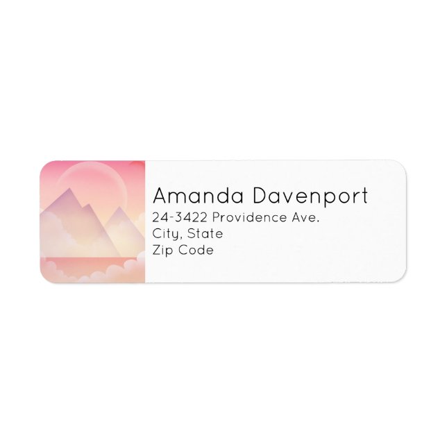 Dreamy Pastel Mountain Landcape Adresse (Devant)