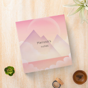 Dreamy Pastel Mountain Landscape Binder