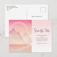 Dreamy Pastel Mountain Landscape Save the Date