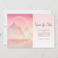 Dreamy Pastel Mountain Landscape Wedding