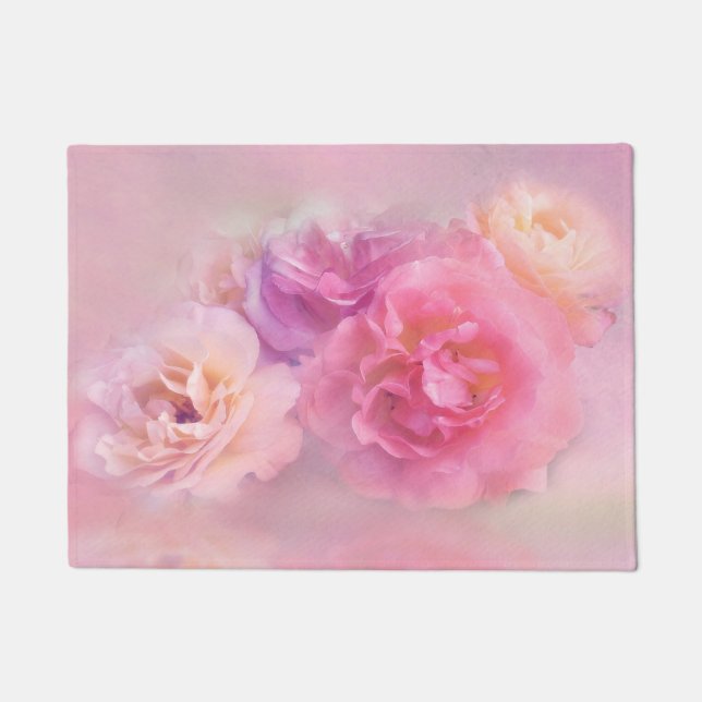 Dreamy Pastel Roses    Doormat (Front)
