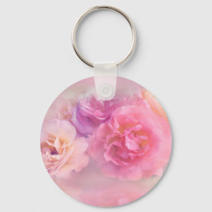 Dreamy Pastel Roses   Keychain