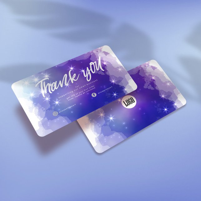Dreamy Pastel Sky Splash Business Carte de remerci (Créateur téléchargé)