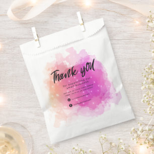 dreamy pastel sky splash business thank you  favou favour bag