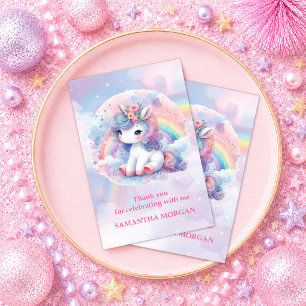 Dreamy Pastel Unicorn Magical Day Thank You Card