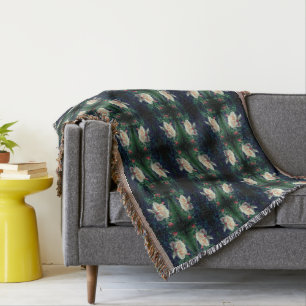 Dreamy Peach Rose And Buds Abstract  Throw Blanket