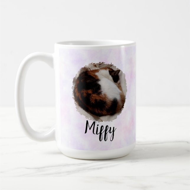 Dreamy Pink and Purple Photo Coffee Mug (Left)