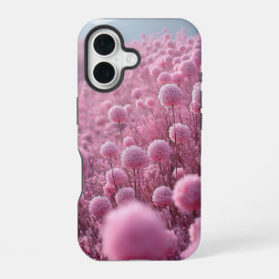 Dreamy Pink Blossom Meadow Pattern iPhone 16 Case