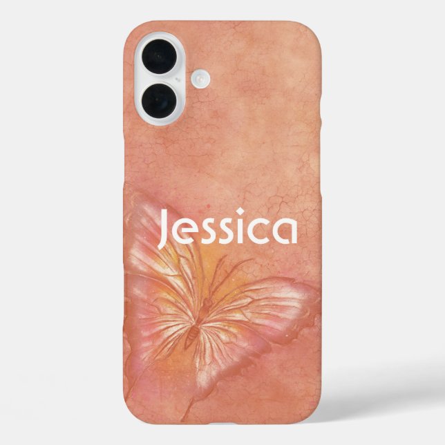 Dreamy Pink Butterfly Case-Mate iPhone Case (Back)