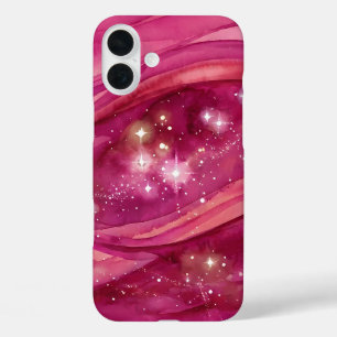 Dreamy Pink Cosmos iPhone 16 Plus Case