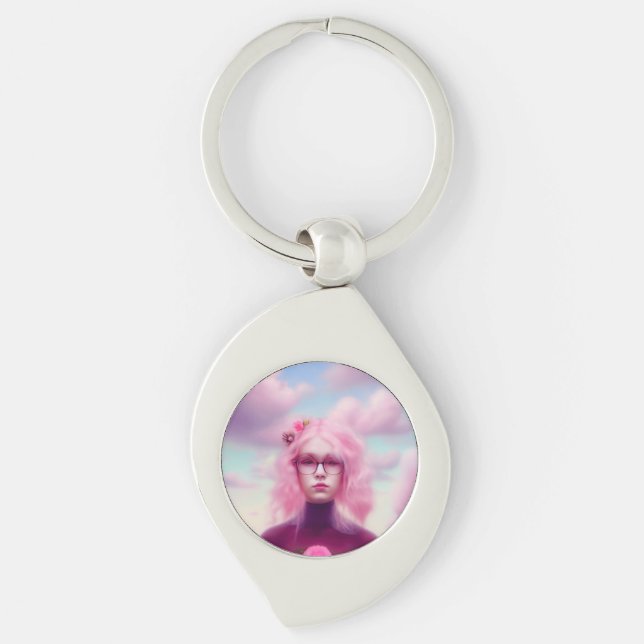 Dreamy Pink Keychain (Front)