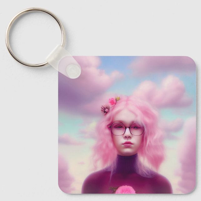Dreamy Pink Keychain (Front)