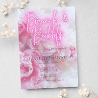 Dreamy Pink Peonies Floral Bridal Shower Brunch
