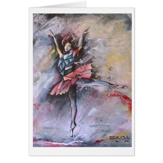 Dreamy Pirouette Greeting card by Timothy Orikri