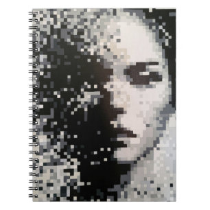 Dreamy Pixel Silhouette in Soft Shades Notebook