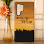 Dreamy Prairie Hills At Sunset Personalized Samsung Galaxy Case<br><div class="desc">Peaceful dusk scenery! This photograph of a warm tranquil sunset with a darkened pine tree horizon line in a Northern Arizona prairie makes a unique case. Fill in the template fields with your words, remove text or edit using the design tool to select a font style, size and colour you...</div>