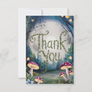 Dreamy Pretty Forest Woodland Thank You Card