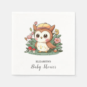 Dreamy Pretty Owl Baby Shower Napkin