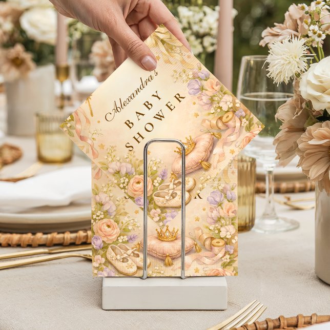 Dreamy Princess Star Baby Shower Napkin (Creator Uploaded)