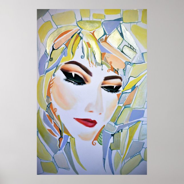 Dreamy Psychedelic Utopian Girl Poster (Front)
