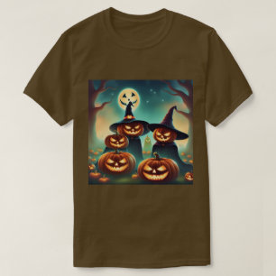 Dreamy Pumpkins Moonlight Brown T-Shirt 