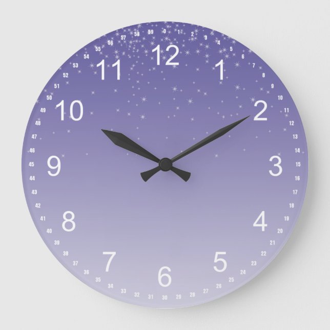 Dreamy Purple Large Clock (Front)