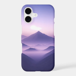 Dreamy Purple Mountains Foggy Sunset - Serene Mini
