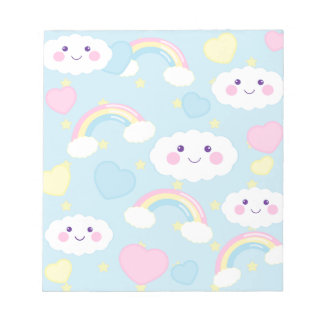 Dreamy Rainbow Cloud Notepad