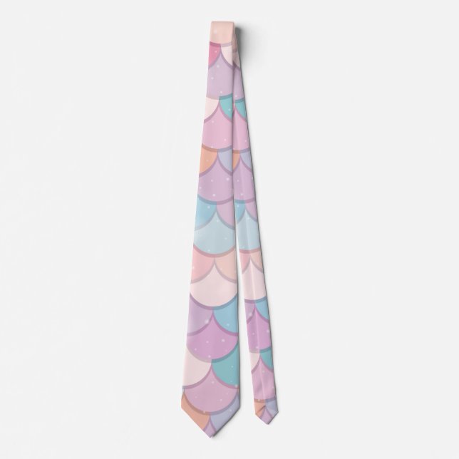 Dreamy Rainbow Fish Scale Tie (Front)